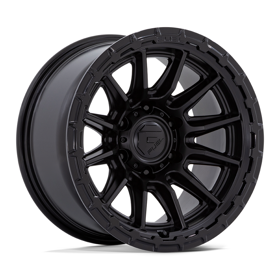 Fuel 1PC FC866 PISTON Blackout W/ Gloss Black Lip Wheel