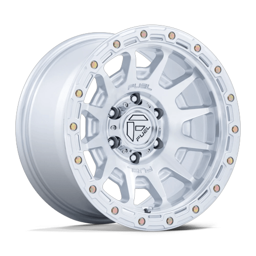 Fuel 1PC FC884 FORTRESS GLOSS SILVER W/ MACHINED FACE