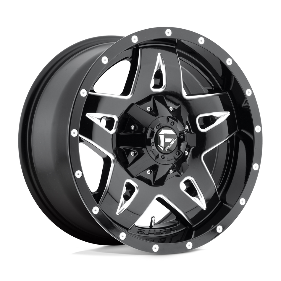 Fuel 1PC D554 FULL BLOWN Gloss Black Milled Wheel