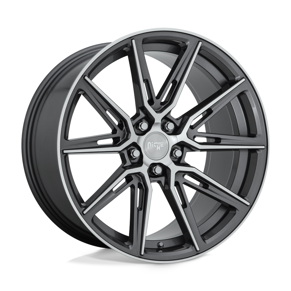 Niche 1PC M220 GEMELLO Gloss Anthracite Machined Wheel