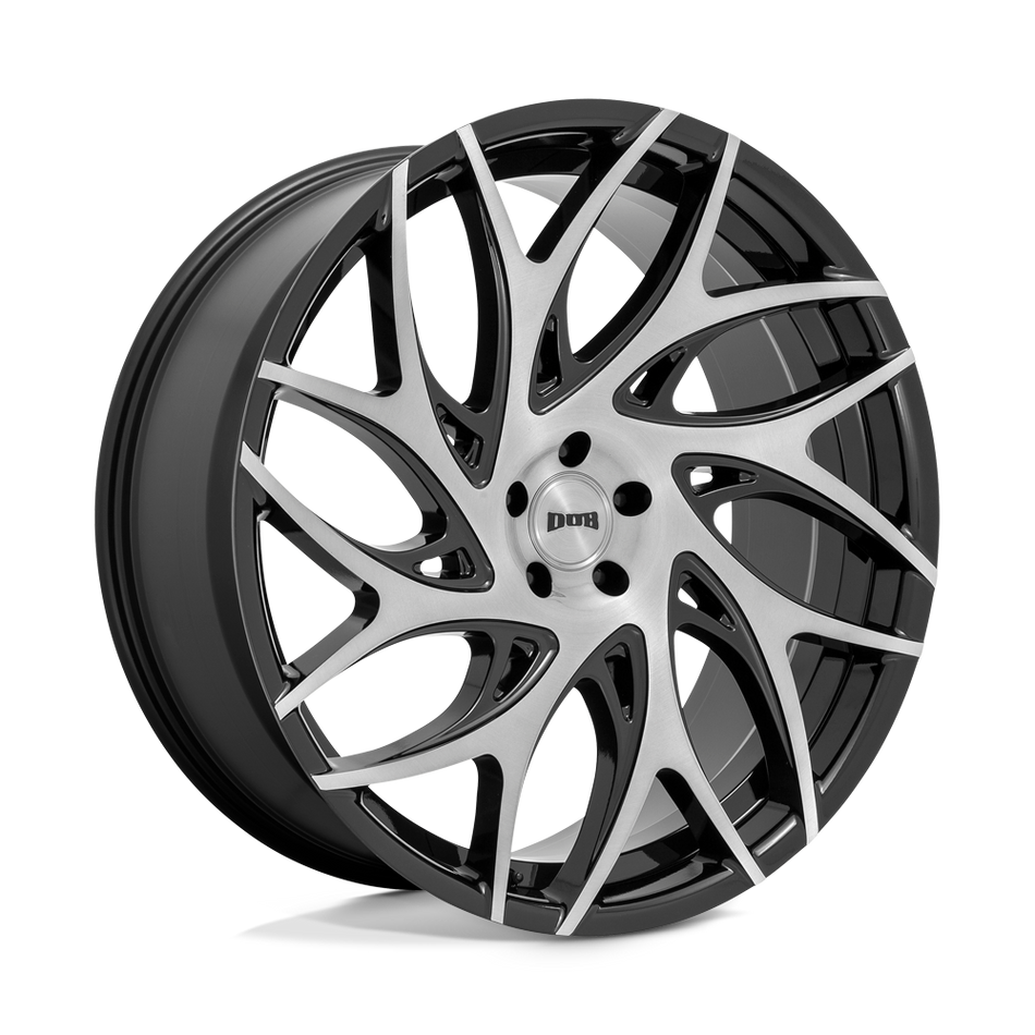 DUB 1PC S260 G.O.A.T. Brushed Face With Gloss Black Dark Tint Spokes Wheel