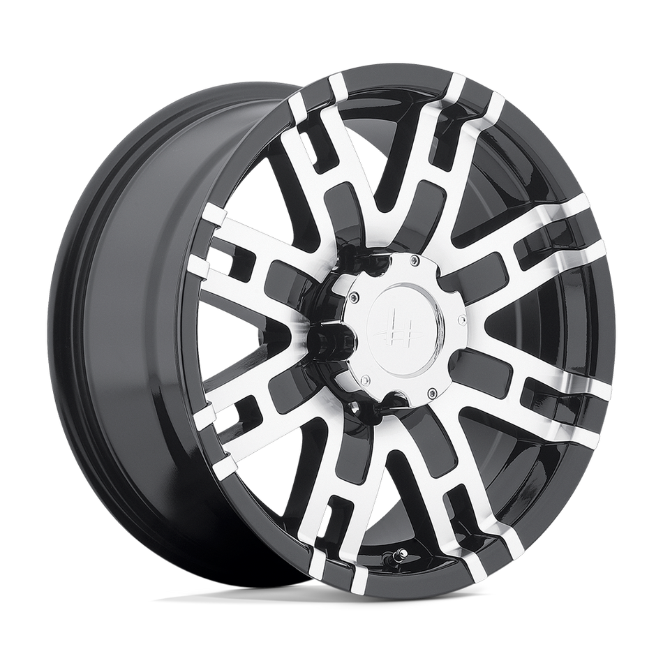 Helo HE835 Gloss Black Machined Wheel