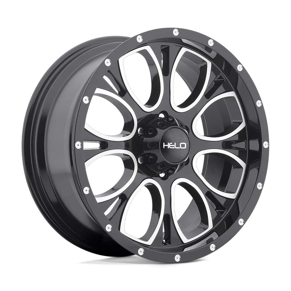 Helo HE879 Gloss Black Machined Wheel