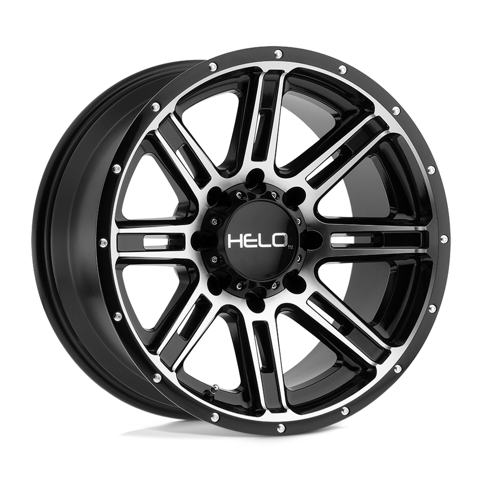 Helo HE900 Gloss Black Machined Wheel