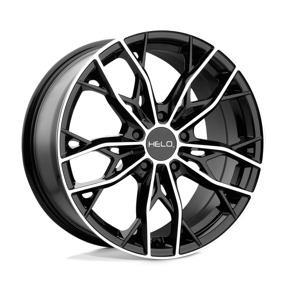 Helo HE907 Gloss Black Machined Wheel