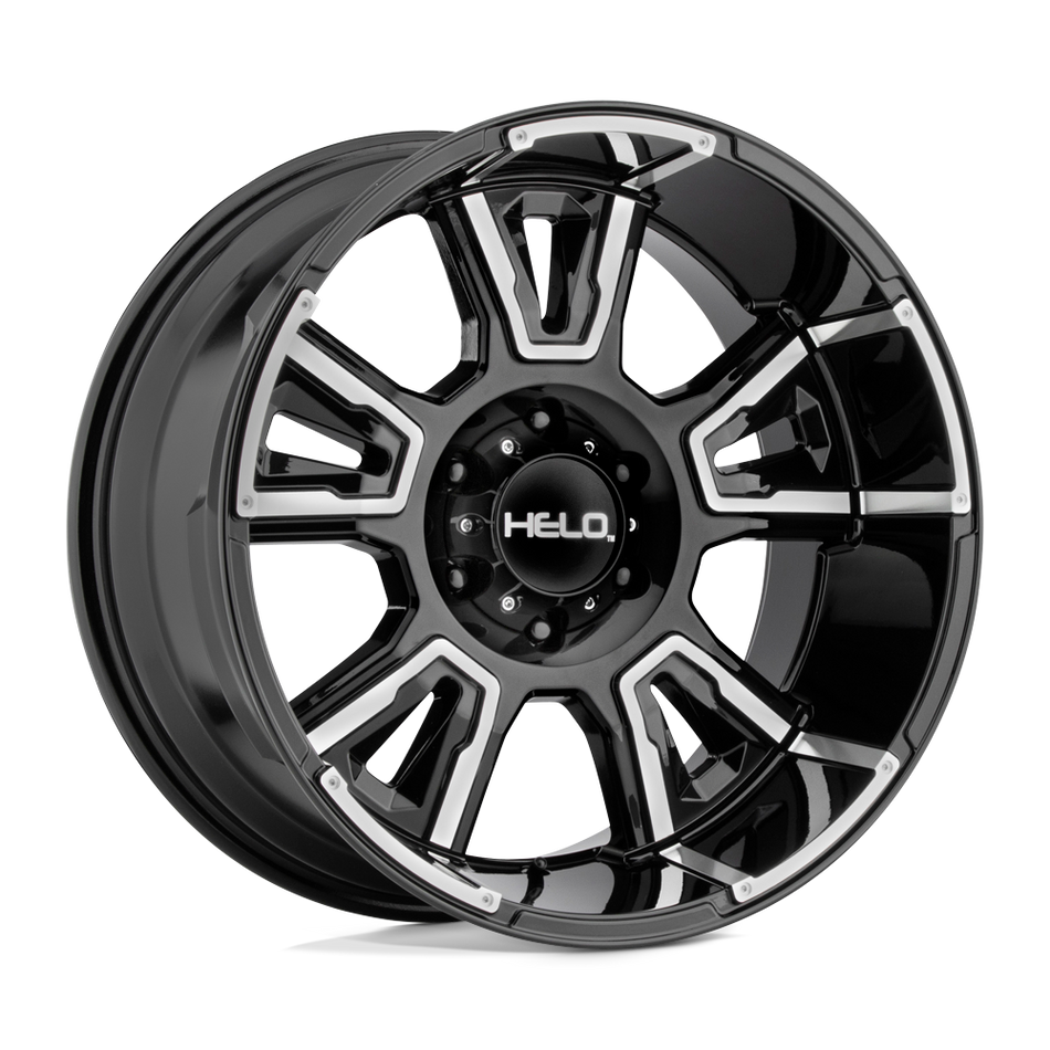 Helo HE914 Gloss Black Machined Wheel