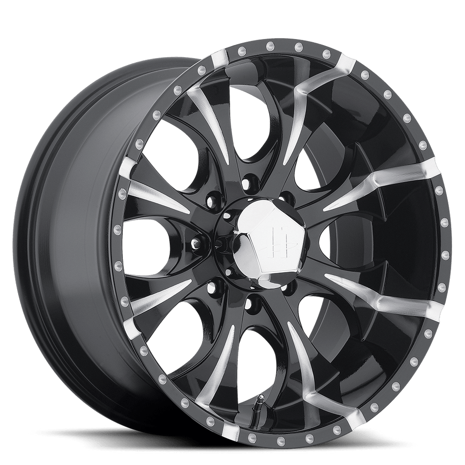 Helo HE791 MAXX Gloss Black Milled Wheel