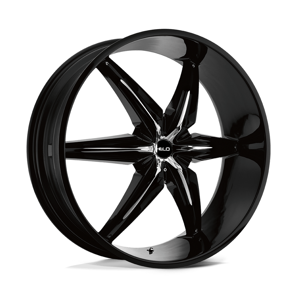 Helo HE866 Gloss Black With Removable Chrome Accents Wheel