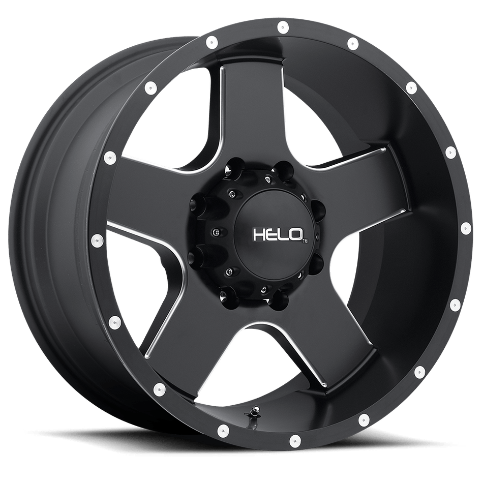 Helo HE886 Satin Black With Milled Spokes And Flange Wheel