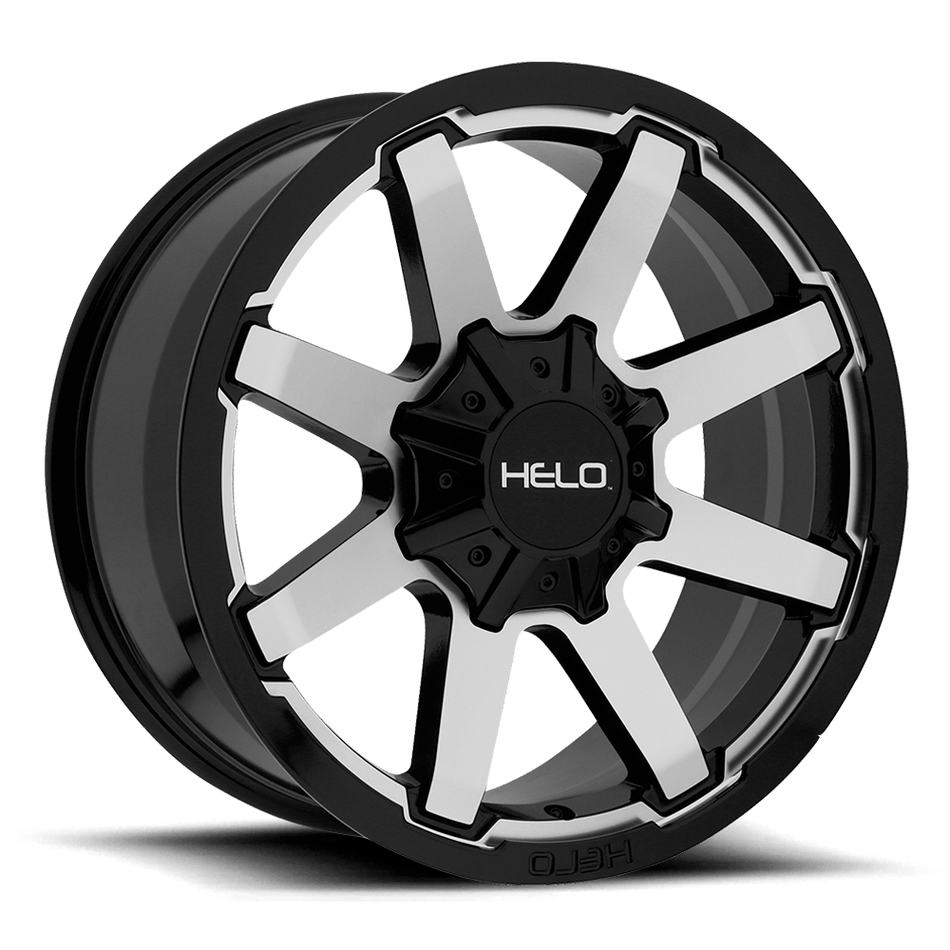 Helo HE909 Gloss Black Machined Wheel