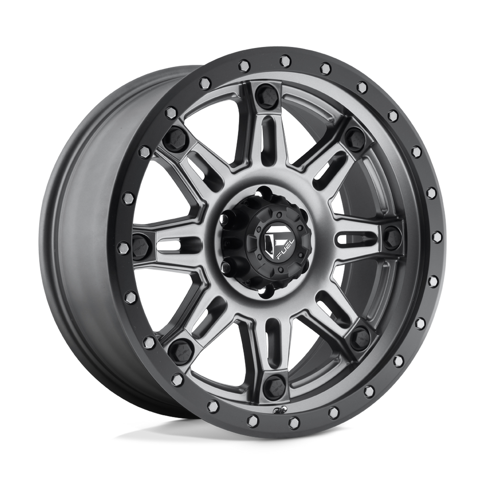Fuel 1PC D568 HOSTAGE III Matte Gun Metal Black Bead Ring Wheel