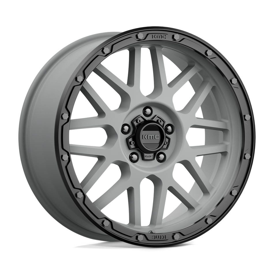 KMC KM535 GRENADE OFF-ROAD Matte Gray Matte Black Lip Wheel