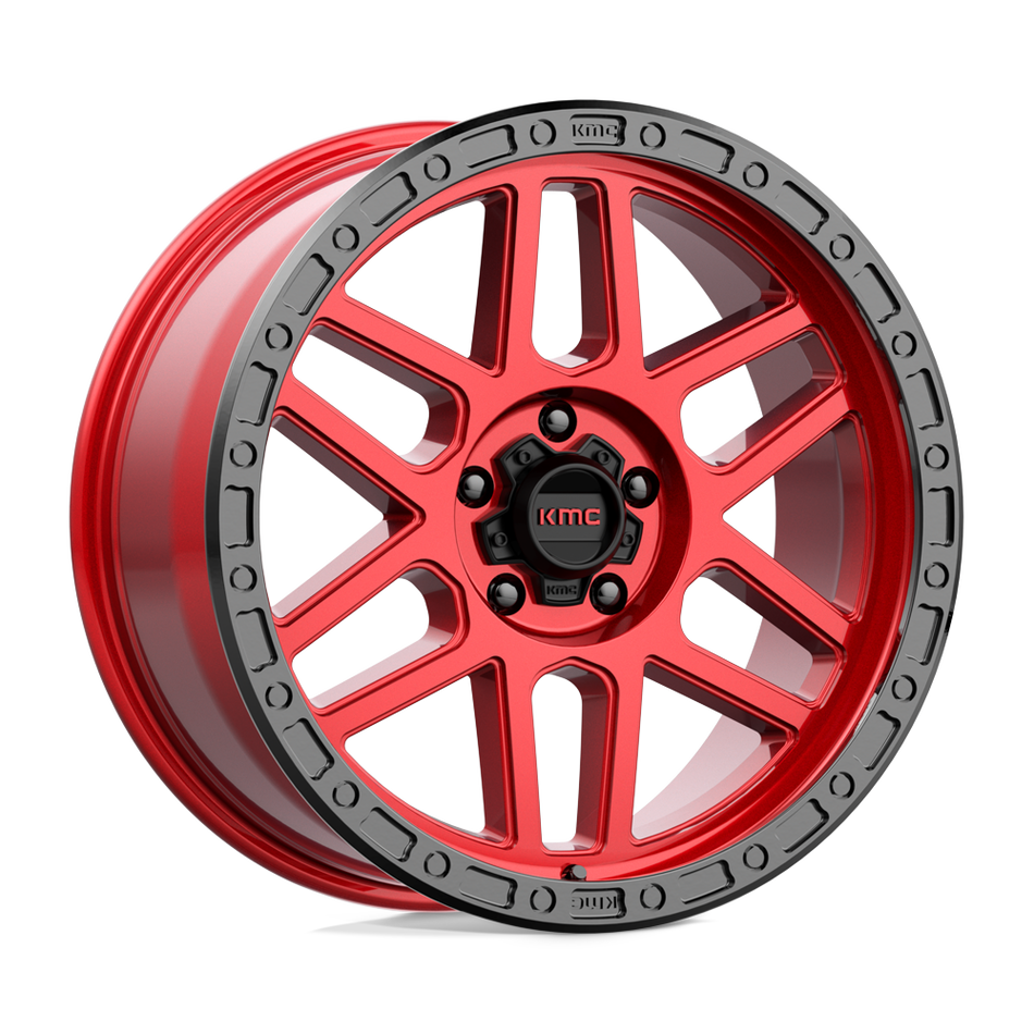KMC KM544 MESA Candy Red With Black Lip Wheel