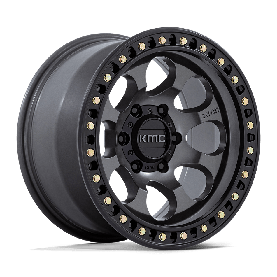KMC KM550 RIOT SBL Anthracite With Satin Black Lip Wheel