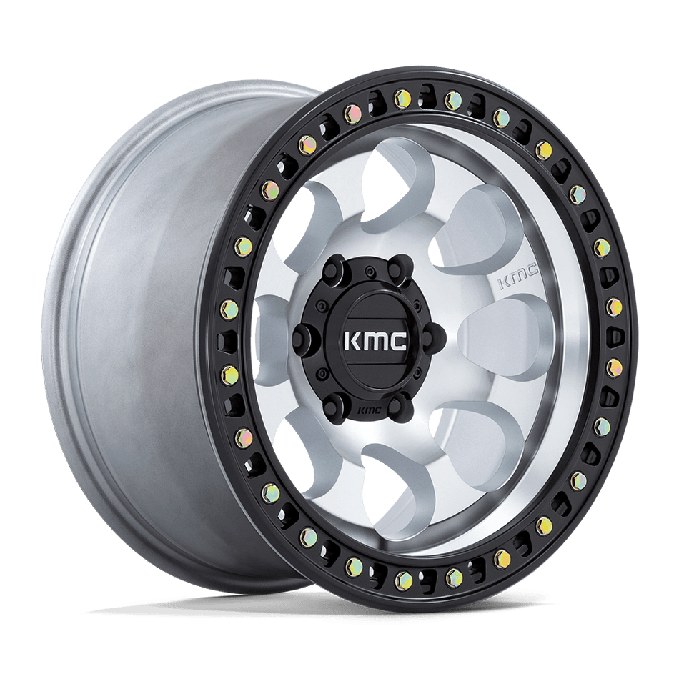 KMC KM550 RIOT SBL Machined With Satin Black Lip Wheel