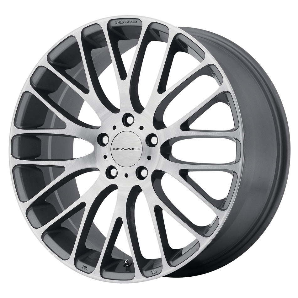 KMC KM693 MAZE Pearl Gray W/ Brushed Face Wheel