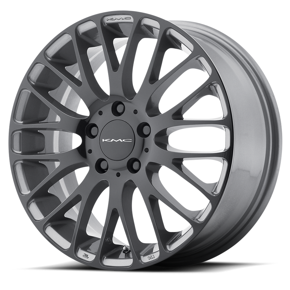 KMC KM693 MAZE Pearl Gray W/ Gloss Black Face Wheel