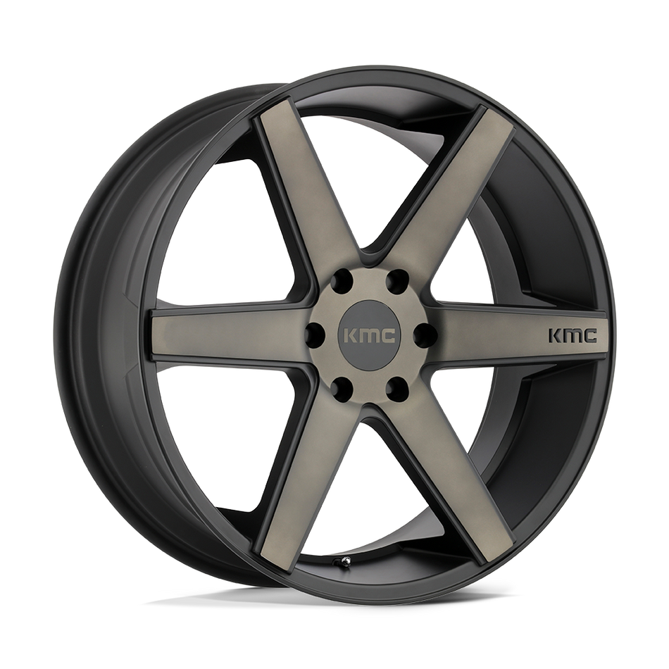 KMC KM704 DISTRICT TRUCK Matte Black Dark Tint Wheel