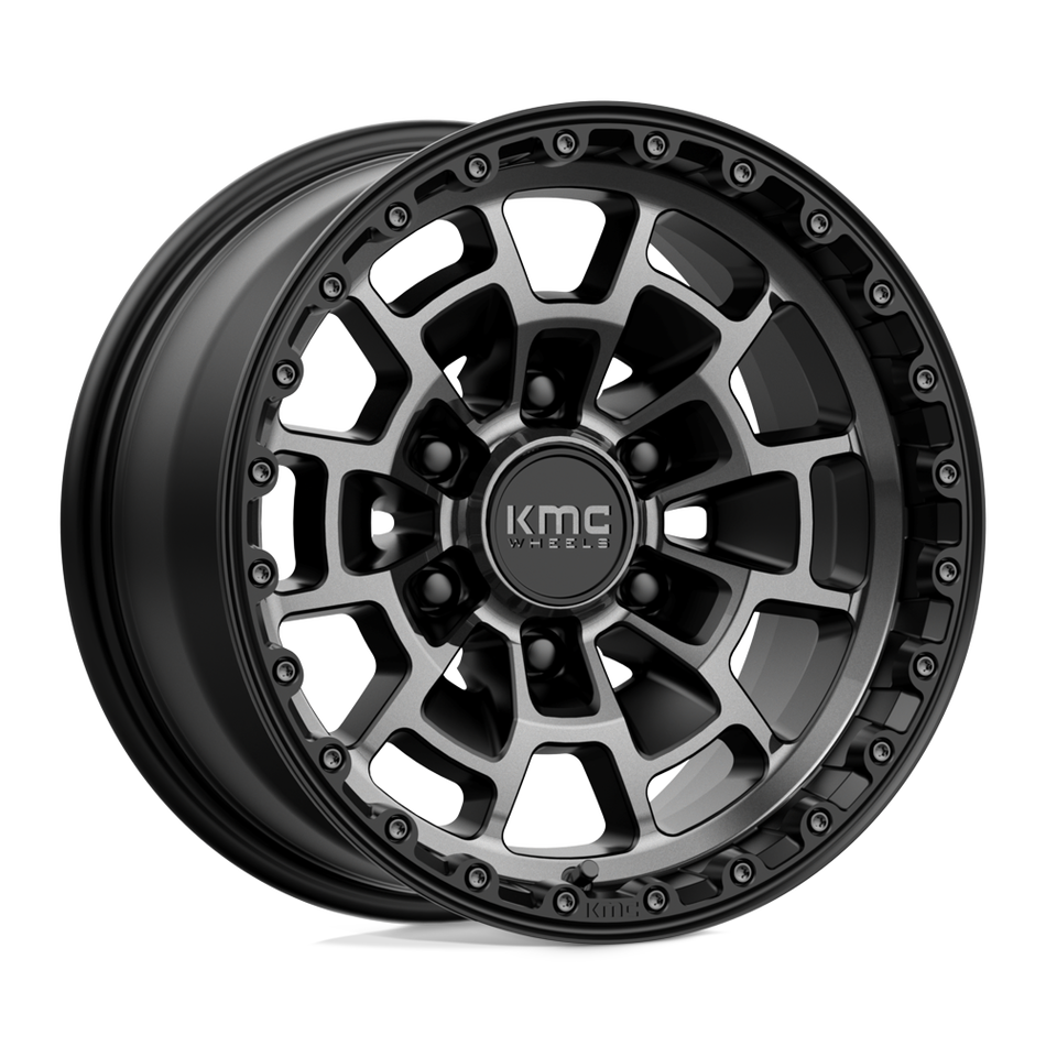 KMC KM718 SUMMIT Satin Black With Gray Tint Wheel