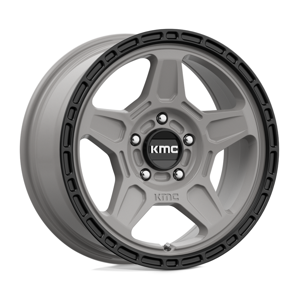 KMC KM721 ALPINE Satin Gray With Black Lip Wheel