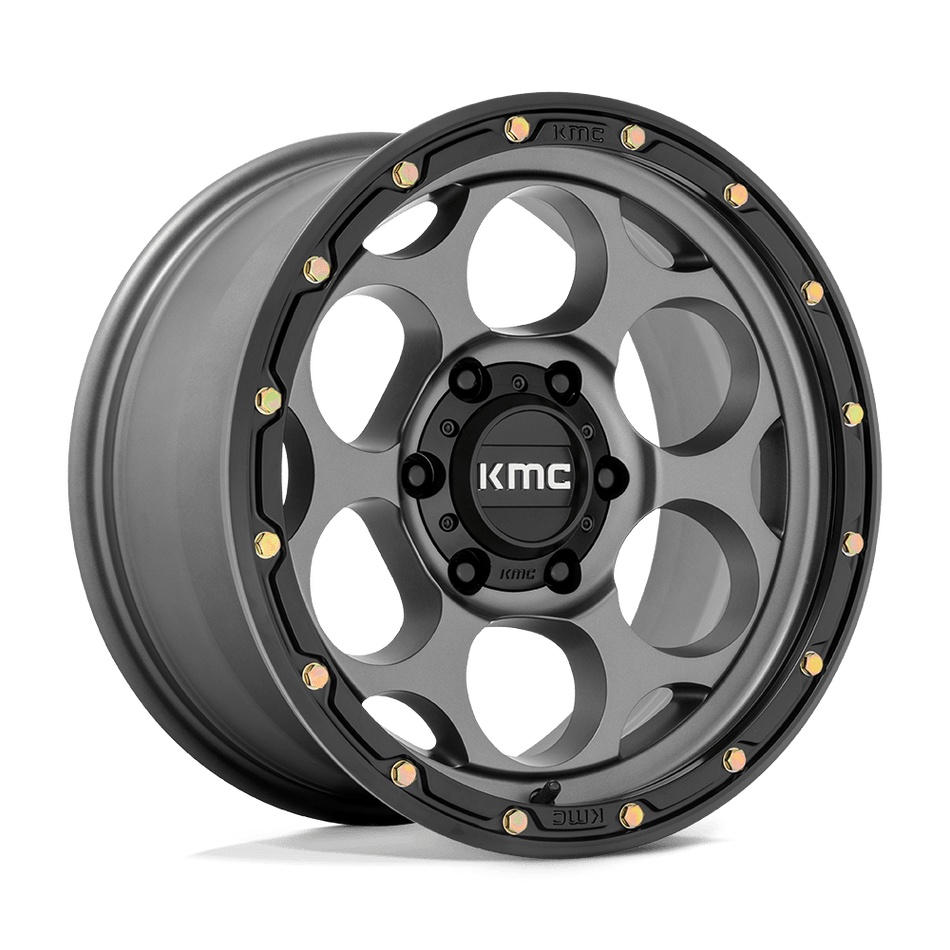 KMC KM541 DIRTY HARRY Satin Gray With Black Lip Wheel