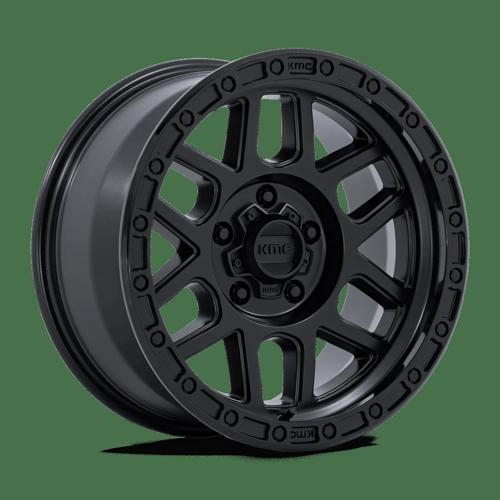 KMC KM544 MESA SATIN BLACK W/ GLOSS BLACK LIP