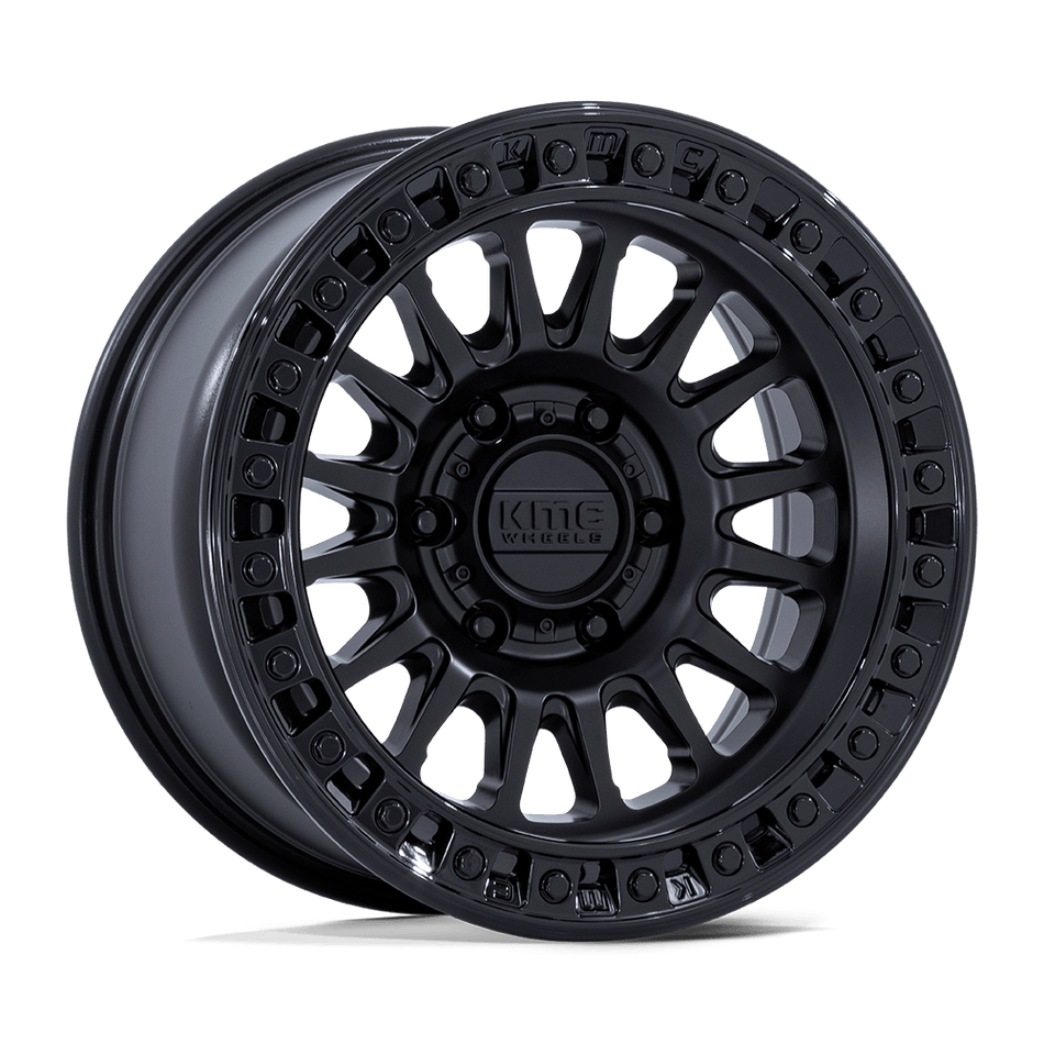 KMC KM552 IMS Matte Black W/ Gloss Black Lip Wheel