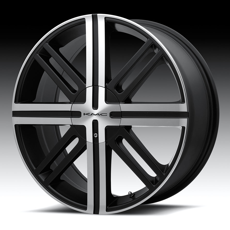 KMC KM675 SPLICE Satin Black With Machined Face Wheel