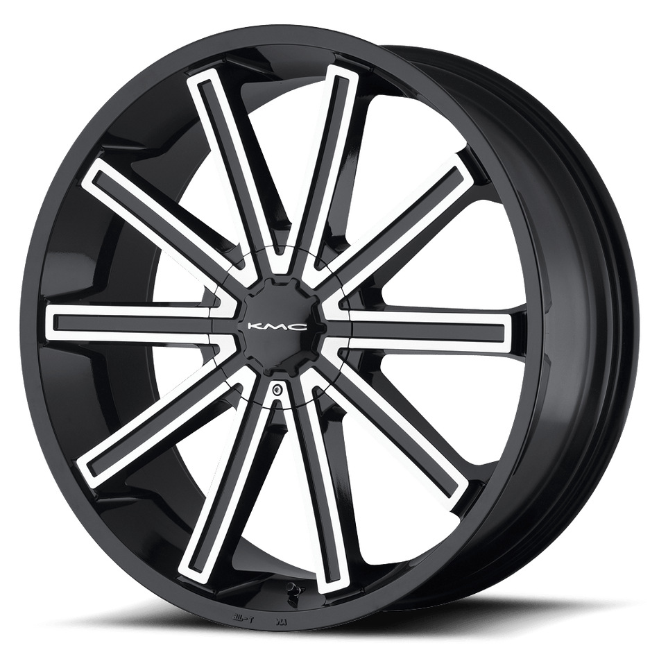 KMC KM681 NERVE Gloss Black Machined Wheel
