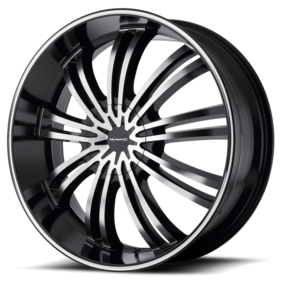KMC KM682 SPIDER Gloss Black Machined Wheel