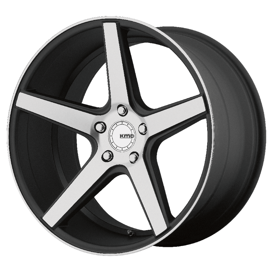 KMC KM685 DISTRICT Satin Black Machined Face Wheel
