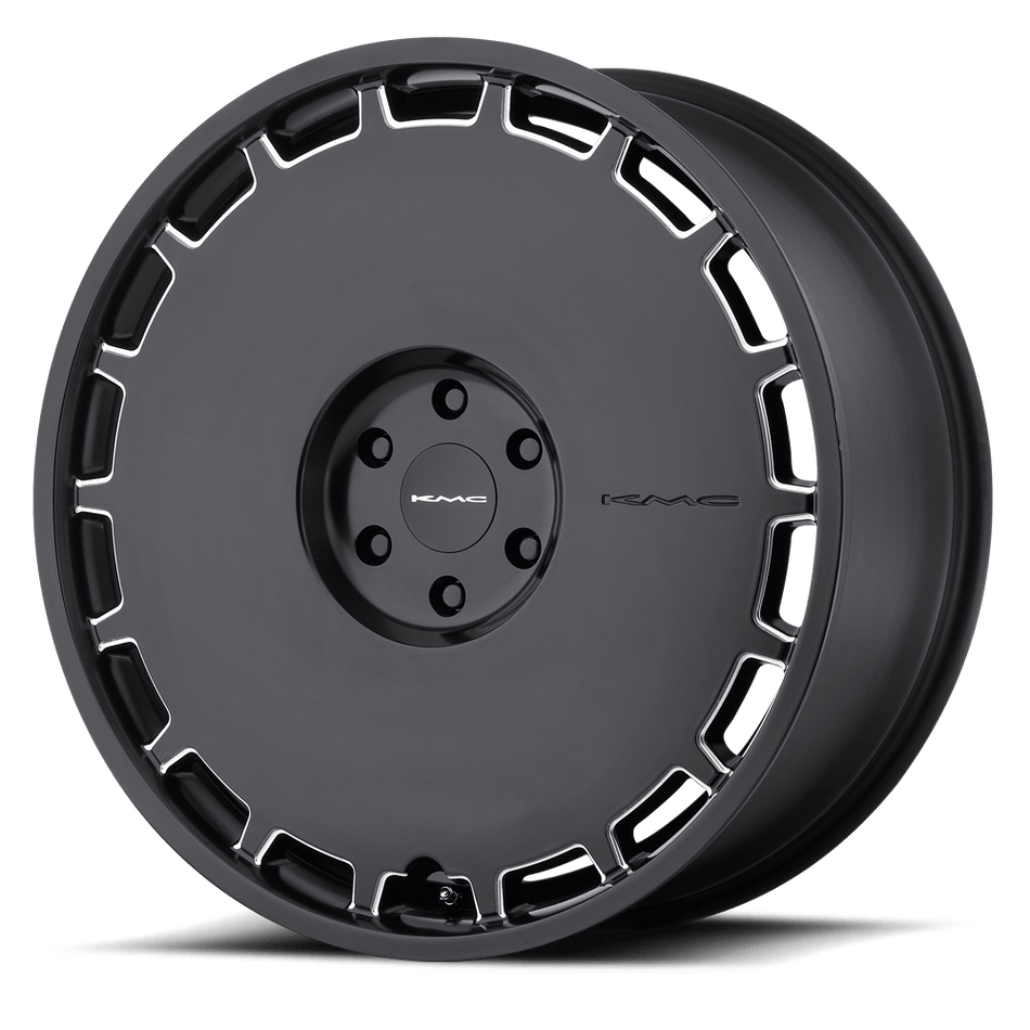 KMC KM689 SKILLET Satin Black Milled Wheel