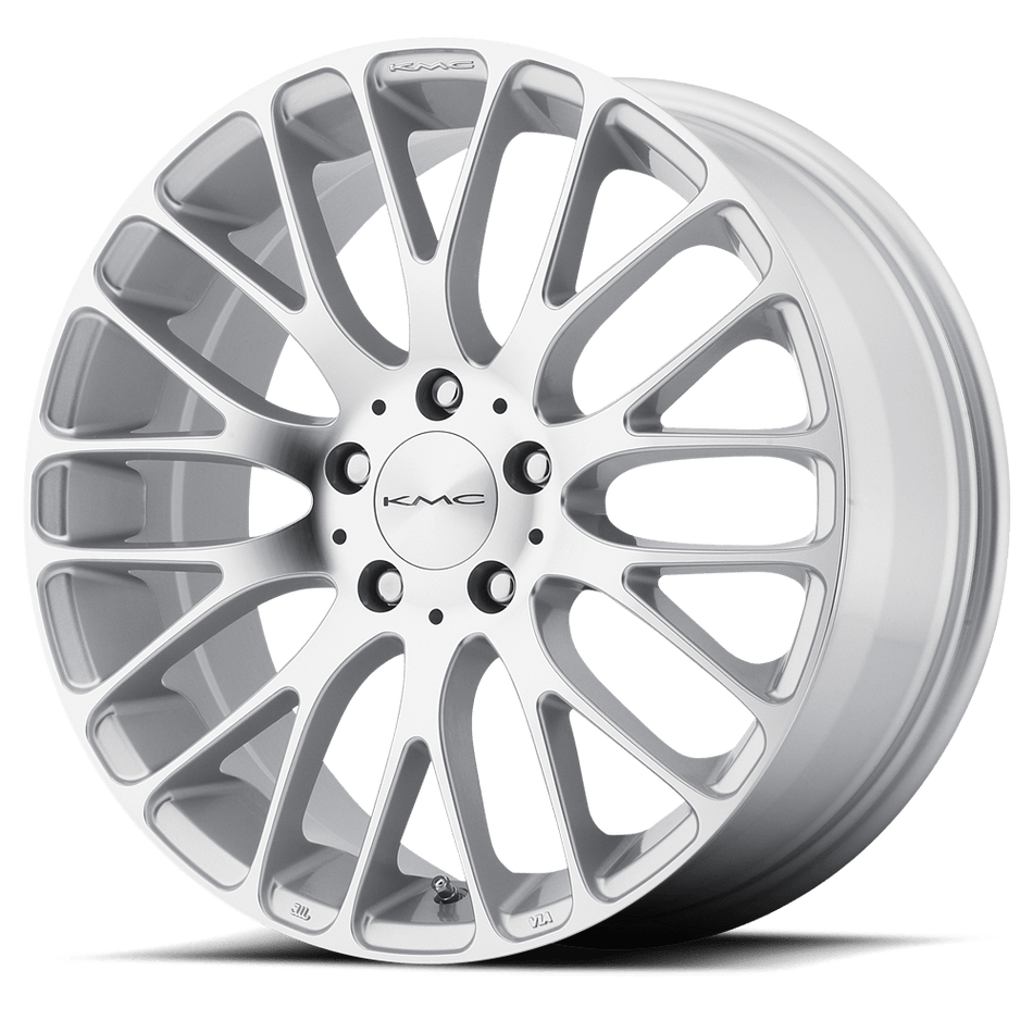 KMC KM693 MAZE Silver W/ Machined Face Wheel