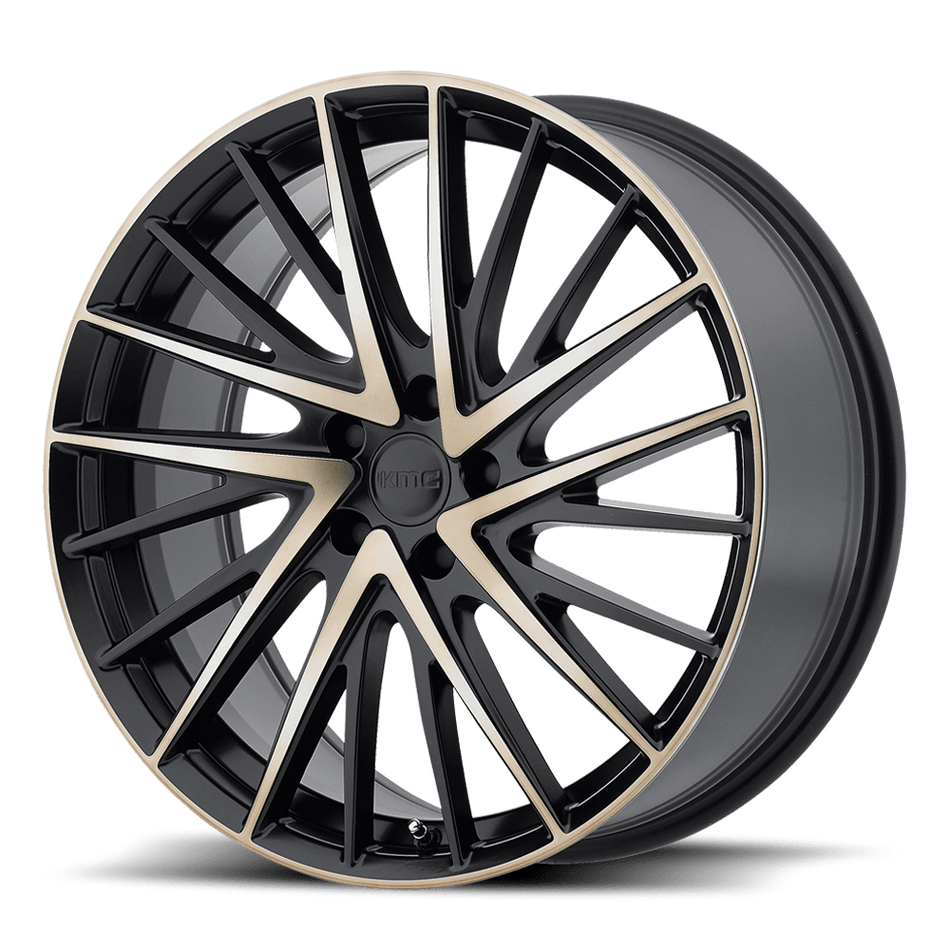 KMC KM697 NEWTON Satin Black W/ Machined Face And Tinted Clear Wheel