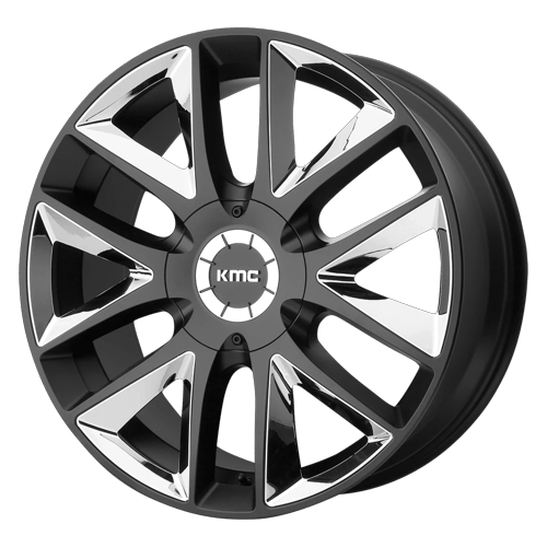 KMC KM710 TAKEDOWN SATIN BLACK W/ CHROME INSERTS