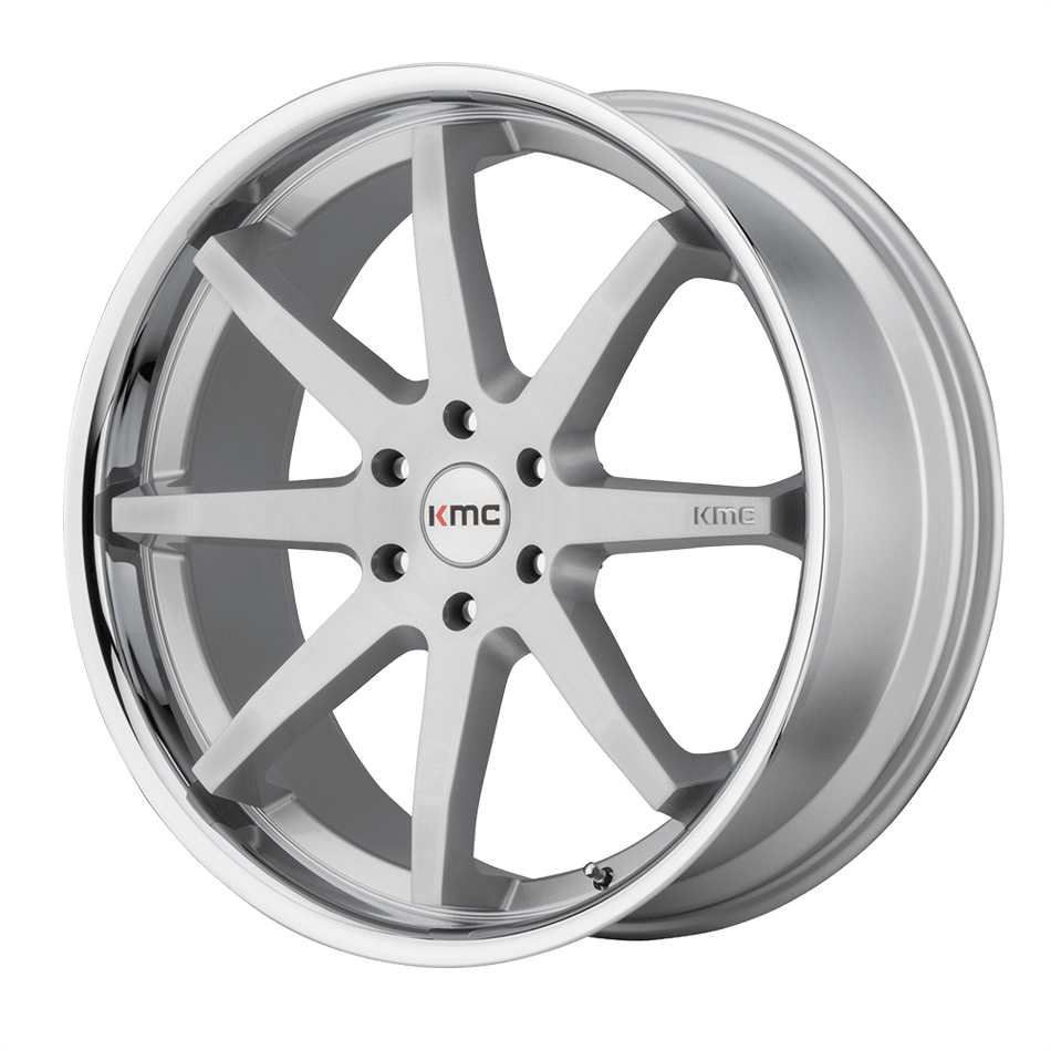 KMC KM715 REVERB Brushed Silver Chrome Lip Wheel