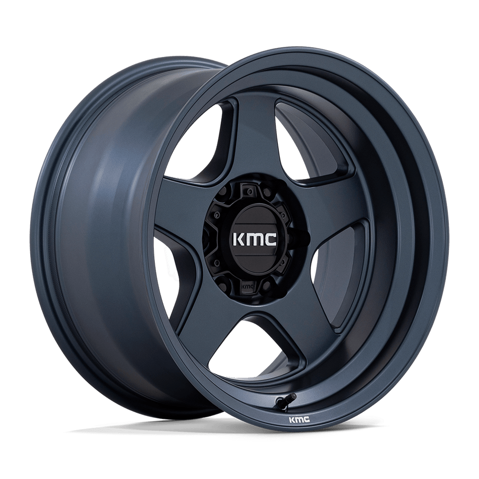 KMC KM728 LOBO Metallic Blue Wheel