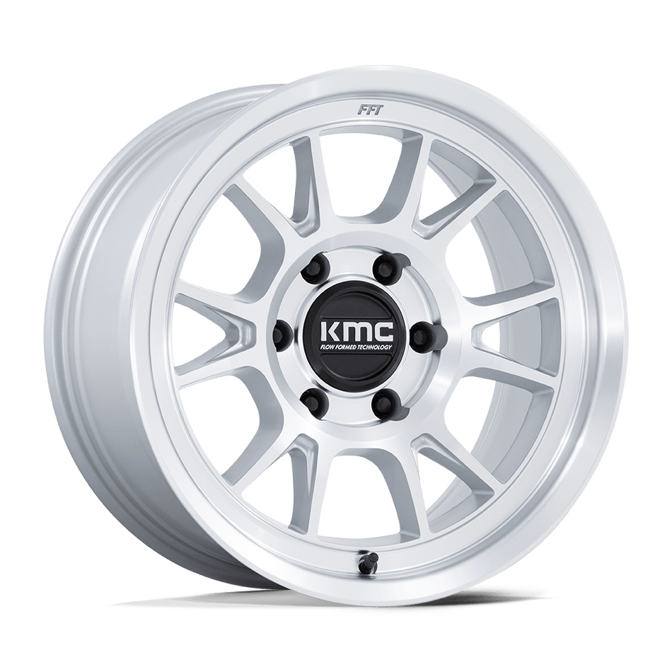 KMC KM729 RANGE Gloss Silver With Machined Face Wheel