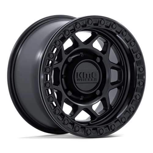 KMC Powersports KS241 TORX UTV BEADLOCK MATTE BLACK W/ GLOSS BLACK RING
