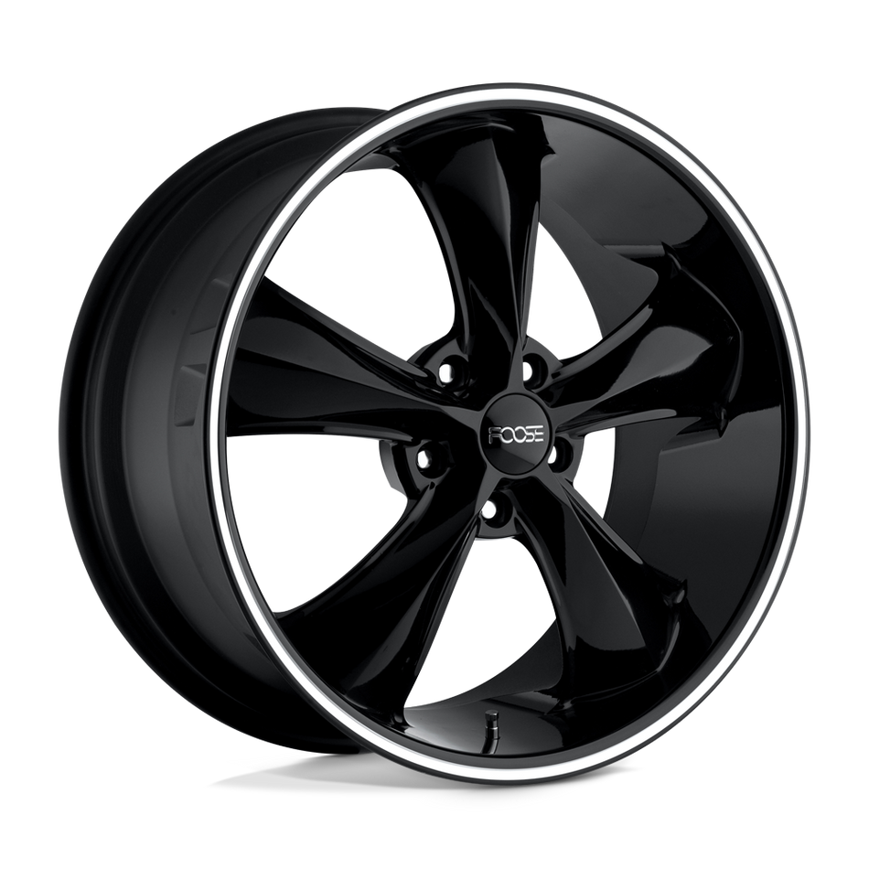 Foose 1PC F104 LEGEND Gloss Black Milled Wheel