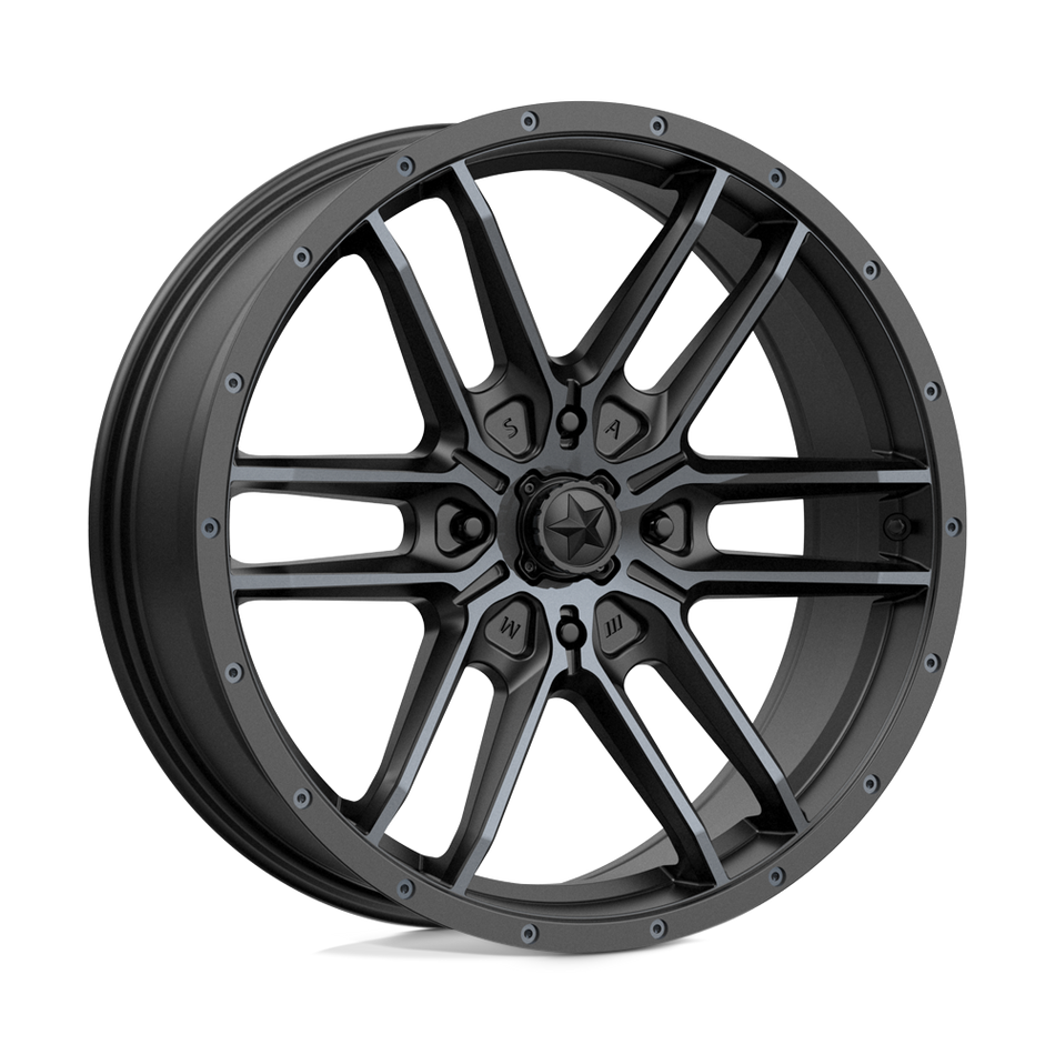 MSA Offroad Wheels M43 FANG Satin Black With Titanium Tint Wheel