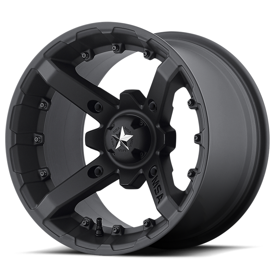 MSA Offroad Wheels M23 BATTLE Flat Black Wheel