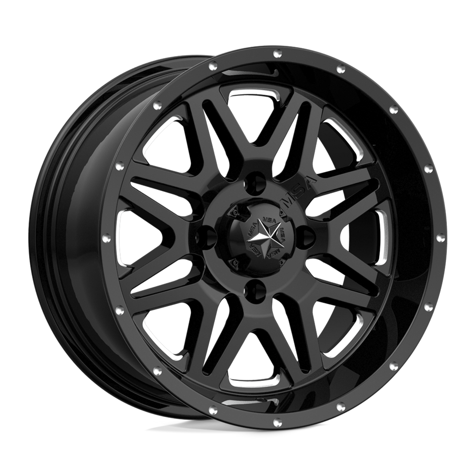 MSA Offroad Wheels M26 VIBE Milled Gloss Black Wheel