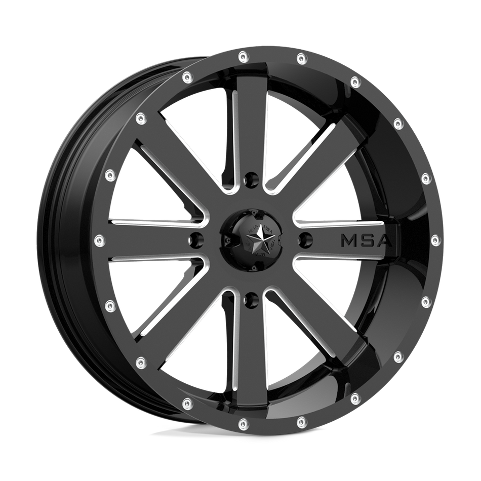 MSA Offroad Wheels M34 FLASH Gloss Black Milled Wheel