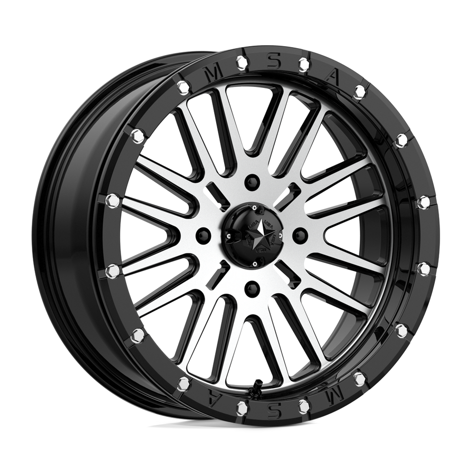MSA Offroad Wheels M37 BRUTE BEADLOCK Gloss Black Machined Wheel