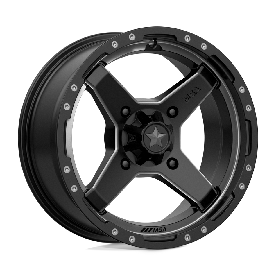 MSA Offroad Wheels M39 CROSS Satin Black Titanium Tint Wheel