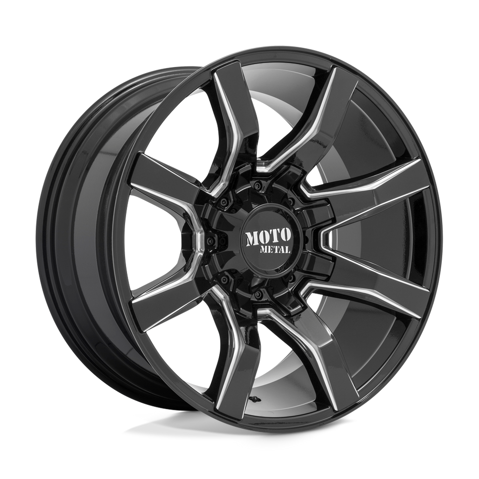 Moto Metal MO804 SPIDER Gloss Black Milled Wheel