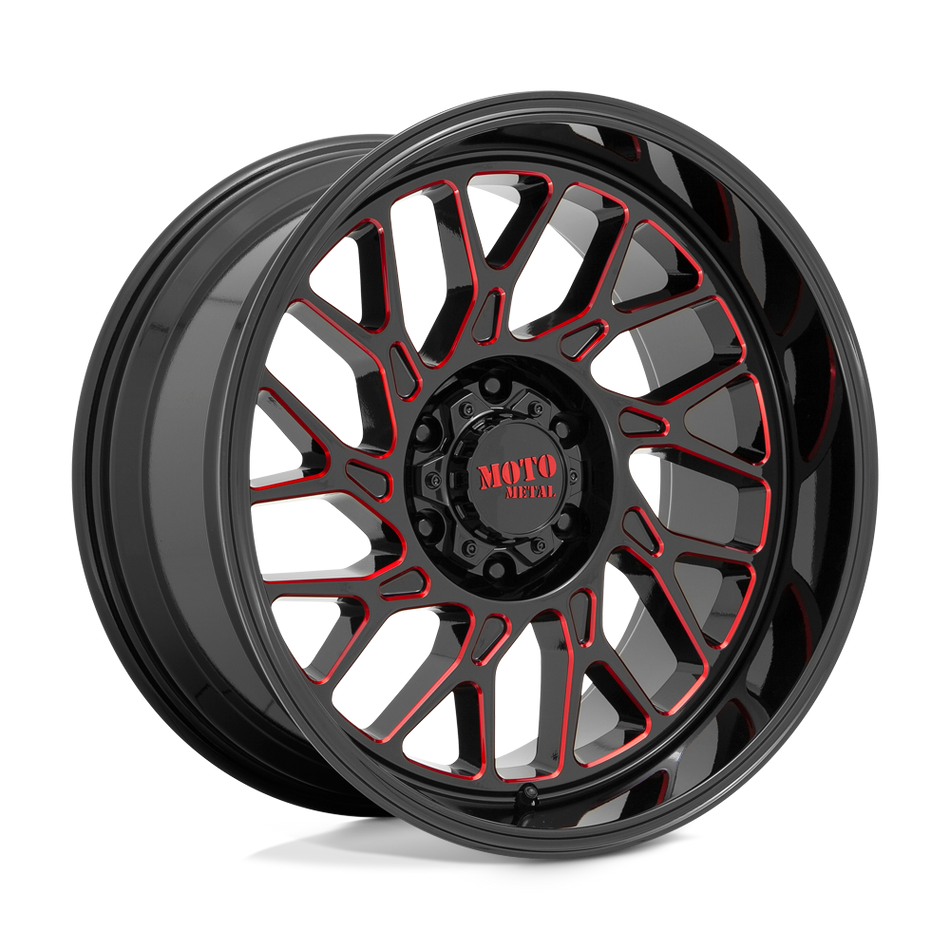 Moto Metal MO805 Gloss Black Milled With Red Tint Wheel