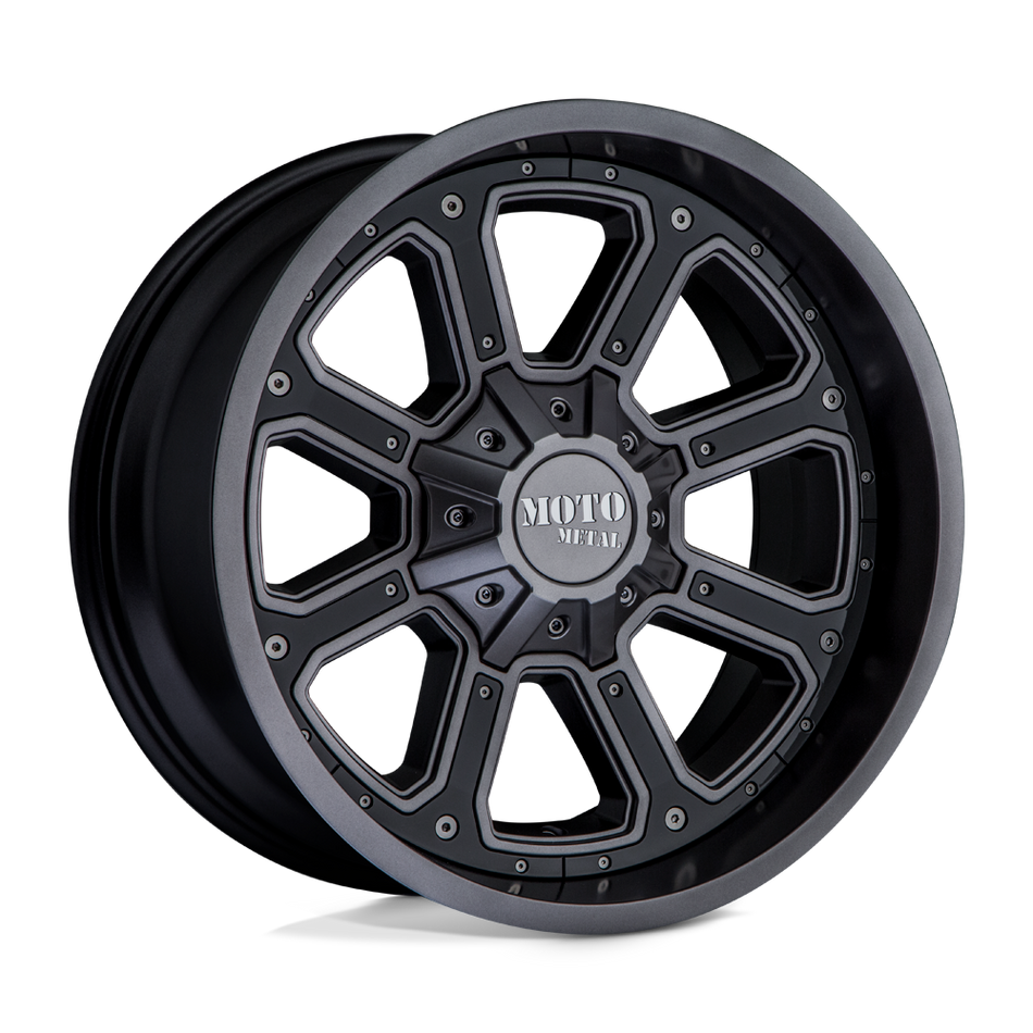 Moto Metal MO984 SHIFT Matte Gray Gloss Black Inserts Wheel