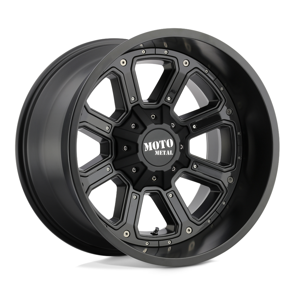 Moto Metal MO984 SHIFT Matte Black Gloss Black Inserts Wheel
